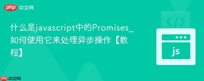什么是javascript中的Promises_如何使用它来处理异步操作【教程】  第1张