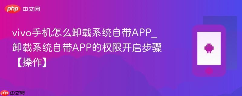 vivo手机怎么卸载系统自带APP_卸载系统自带APP的权限开启步骤【操作】  第1张