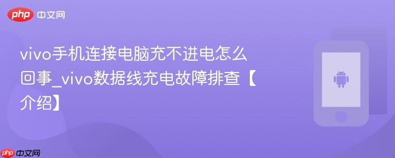 vivo手机连接电脑充不进电怎么回事_vivo数据线充电故障排查【介绍】  第1张