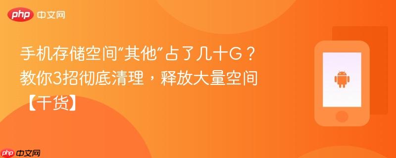 手机存储空间“其他”占了几十G？教你3招彻底清理，释放大量空间【干货】  第1张