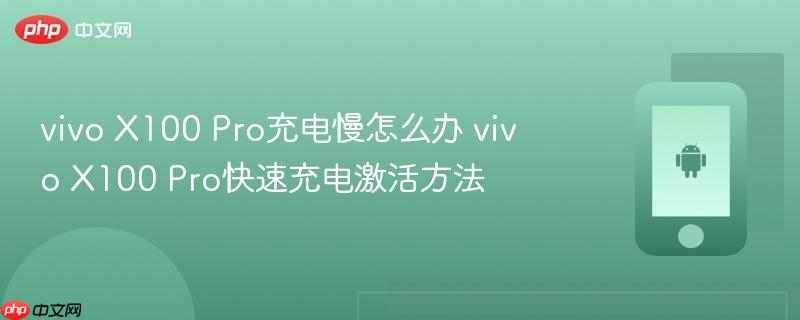 vivo X100 Pro充电慢怎么办 Pro快速充电激活方法  第1张