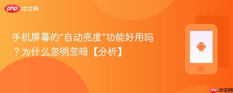 手机屏幕的“自动亮度”功能好用吗？为什么忽明忽暗【分析】  第1张