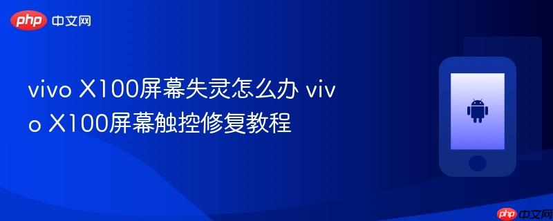 vivo X100屏幕失灵怎么办 X100屏幕触控修复教程  第1张