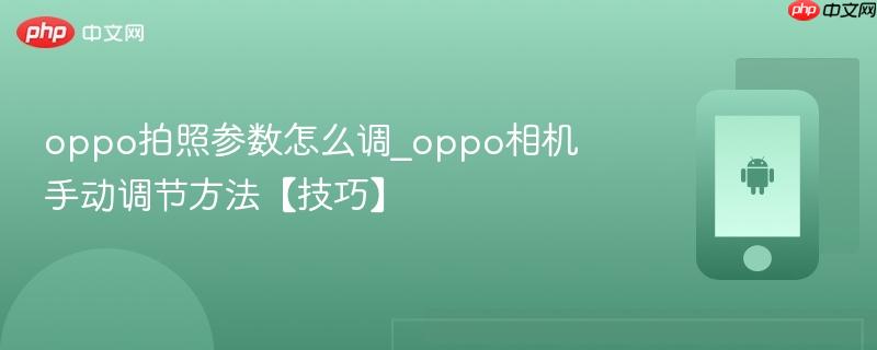 oppo拍照参数怎么调_oppo相机手动调节方法【技巧】  第1张