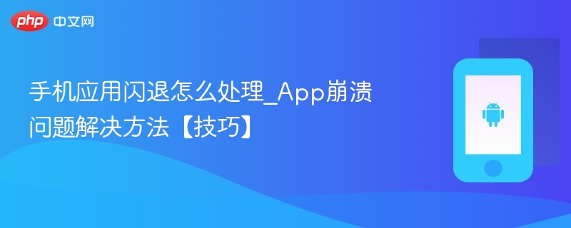 手机应用闪退怎么处理_App崩溃问题解决方法【技巧】  第1张