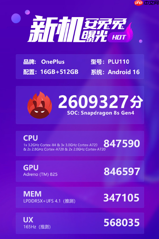 一加Turbo系列跑分突破260万分！同档性能强得可怕  第1张