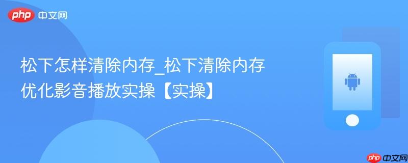 松下怎样清除内存_松下清除内存优化影音播放实操【实操】  第1张