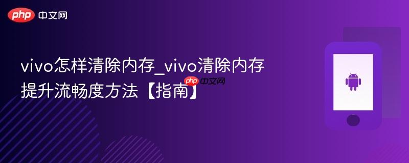 vivo怎样清除内存_vivo清除内存提升流畅度方法【指南】  第1张
