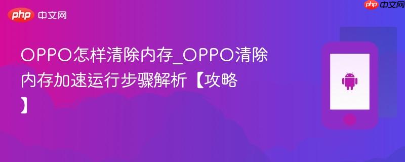 OPPO怎样清除内存_OPPO清除内存加速运行步骤解析【攻略】  第1张