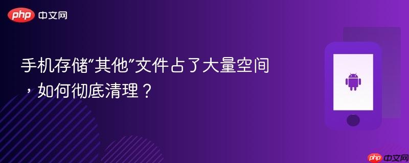手机存储“其他”文件占了大量空间，如何彻底清理？  第1张