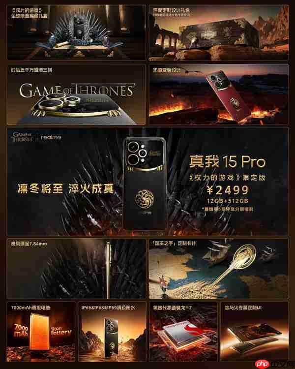 2499元！真我15 Pro《权力的游戏》限定版开售：超豪华礼盒套装  第4张