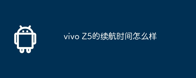 vivo Z5的续航时间怎么样  第1张