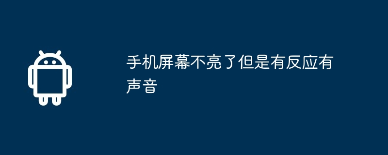 手机屏幕不亮了但是有反应有声音 第1张 手机屏幕不亮了但是有反应有声音 第1张