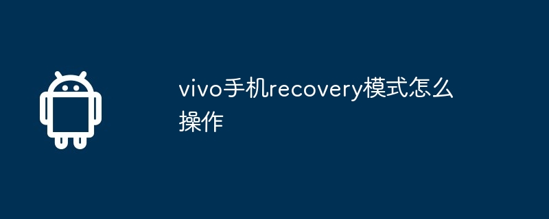 vivo手机recovery模式怎么操作  第1张