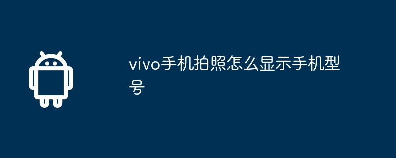 vivo手机拍照怎么显示手机型号  第1张