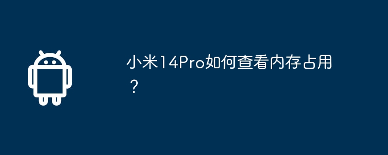 小米14Pro如何查看内存占用? 第1张 小米14Pro如何查看内存占用? 第1张