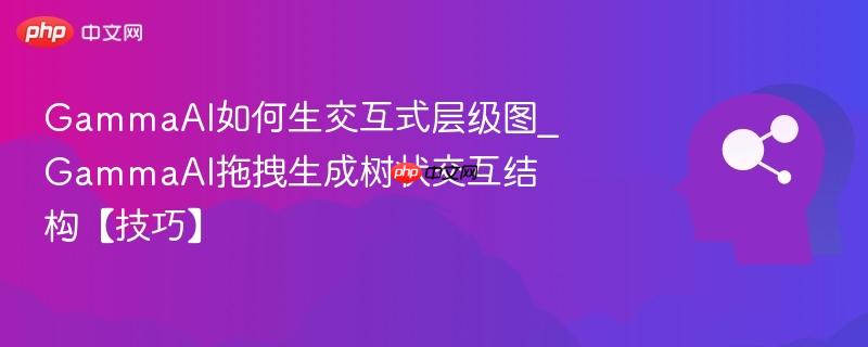 GammaAI如何生交互式层级图_GammaAI拖拽生成树状交互结构【技巧】  第1张