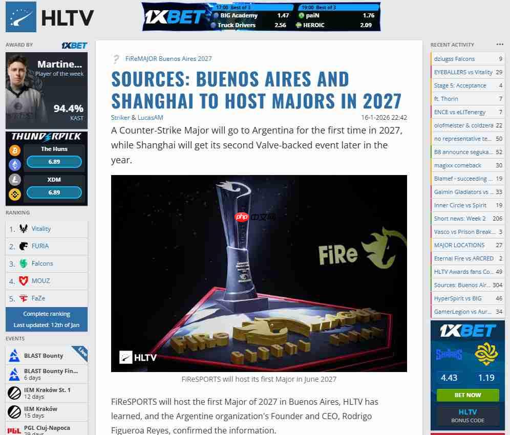 传《反恐精英2》2027年Major将在上海和阿根廷举办  第2张