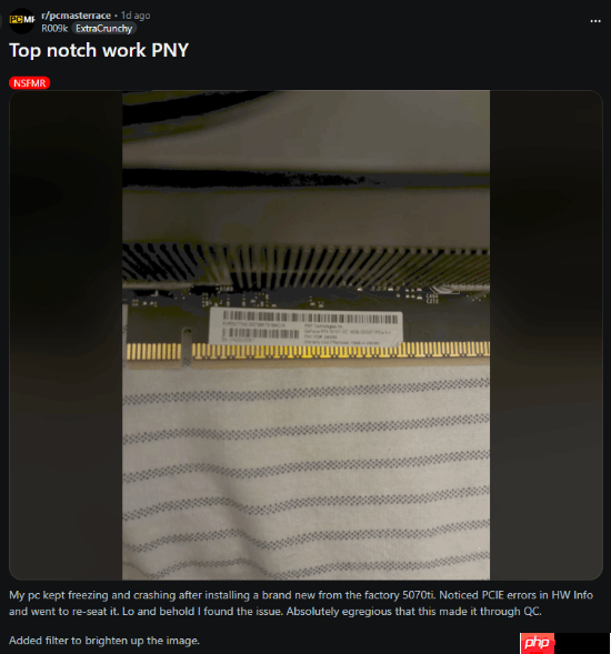 撕标签没保修 奇葩厂商竟贴在显卡金手指上 导致死机  第2张