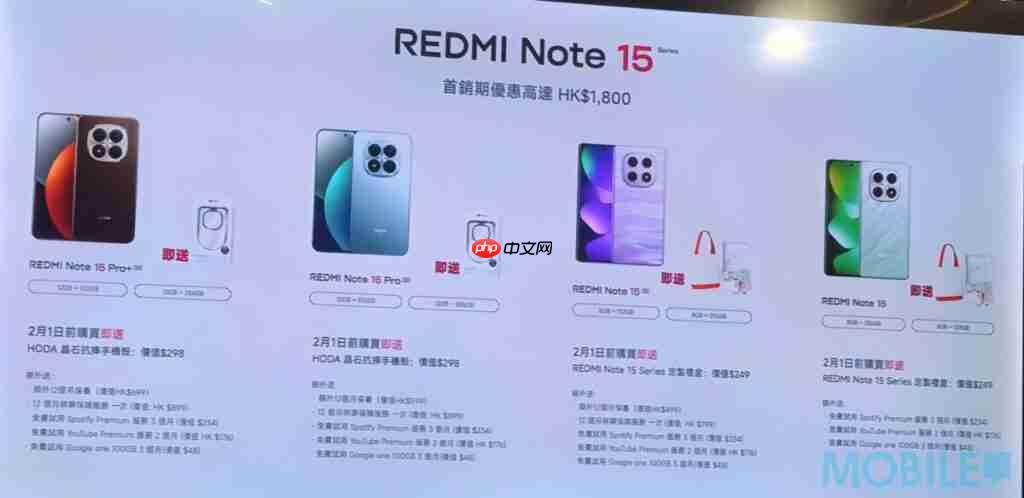 $1,299 起入手小金刚！REDMI Note 15 系列强势登港：2 亿像素镜头配搭钛金级耐用结构  第3张