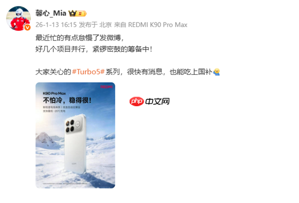 胡馨心确认：REDMI Turbo 5系列能吃上国补  第1张