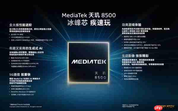 联发科天玑8500正式发布 全大核架构+生成式AI技术  第2张
