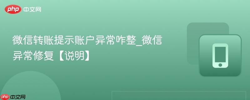 微信转账提示账户异常咋整_微信异常修复【说明】  第1张