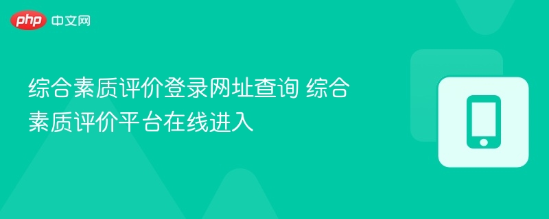 综合素质评价登录网址查询 综合素质评价平台在线进入  第1张