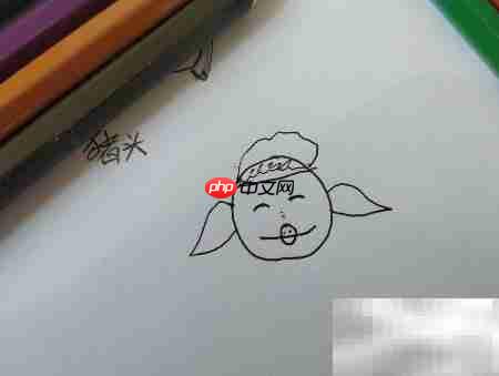 圆圈画猪头，简单几步搞定  第5张