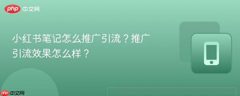 小红书笔记怎么推广引流？推广引流效果怎么样？  第1张