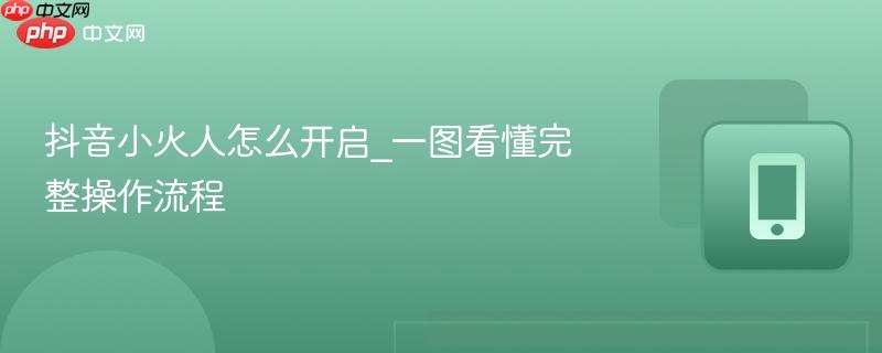 抖音小火人怎么开启_一图看懂完整操作流程  第1张