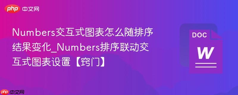 Numbers交互式图表怎么随排序结果变化_Numbers排序联动交互式图表设置【窍门】