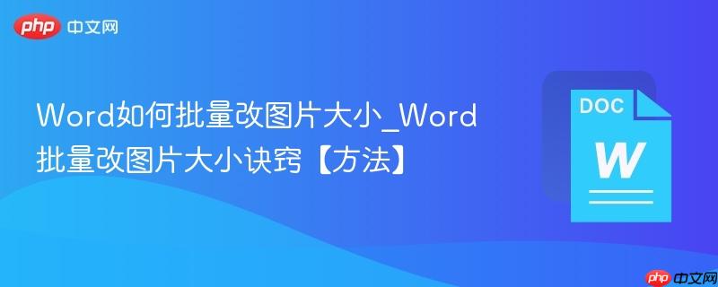 Word如何批量改图片大小_Word批量改图片大小诀窍【方法】  第1张