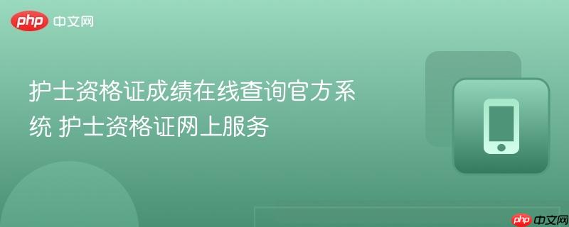 护士资格证成绩在线查询官方系统 护士资格证网上服务  第1张