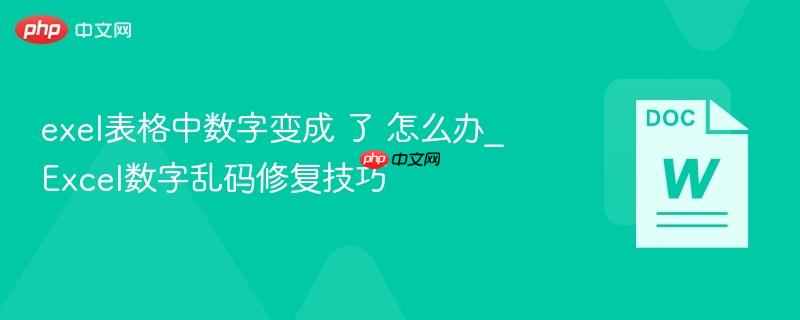 exel表格中数字变成 了 怎么办_Excel数字乱码修复技巧  第1张
