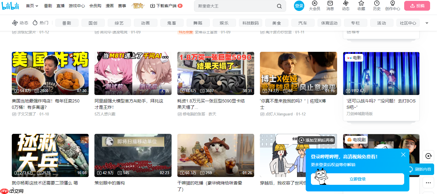 哔哩哔哩bilibili网页版入口-哔哩哔哩在线观看网页入口  第1张