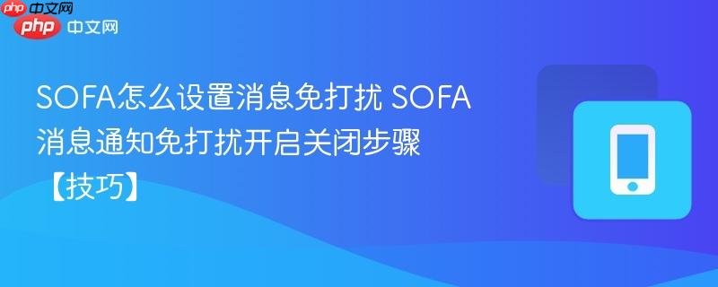 SOFA怎么设置消息免打扰 SOFA消息通知免打扰开启关闭步骤【技巧】
