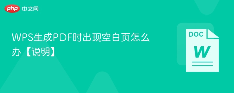 WPS生成PDF时出现空白页怎么办【说明】  第1张