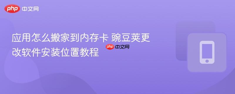 应用怎么搬家到内存卡 豌豆荚更改软件安装位置教程  第1张