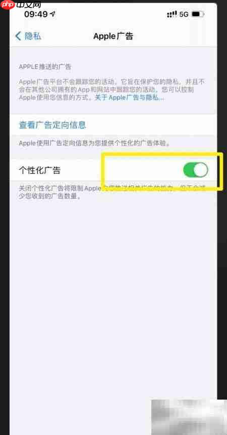 iPhone12如何关闭Apple个性化广告  第3张
