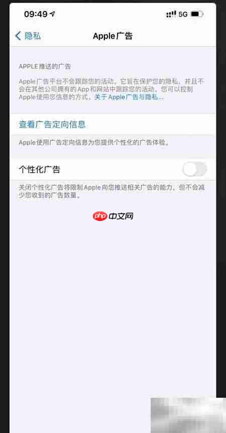 iPhone12如何关闭Apple个性化广告  第4张