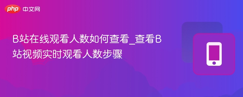 B站在线观看人数如何查看_查看B站视频实时观看人数步骤  第1张