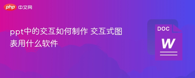 ppt中的交互如何制作 交互式图表用什么软件  第1张