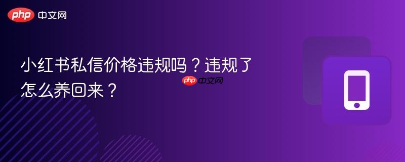 小红书私信价格违规吗？违规了怎么养回来？  第1张
