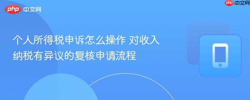 个人所得税申诉怎么操作 对收入纳税有异议的复核申请流程  第1张