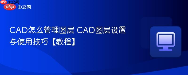 CAD怎么管理图层 CAD图层设置与使用技巧【教程】  第1张