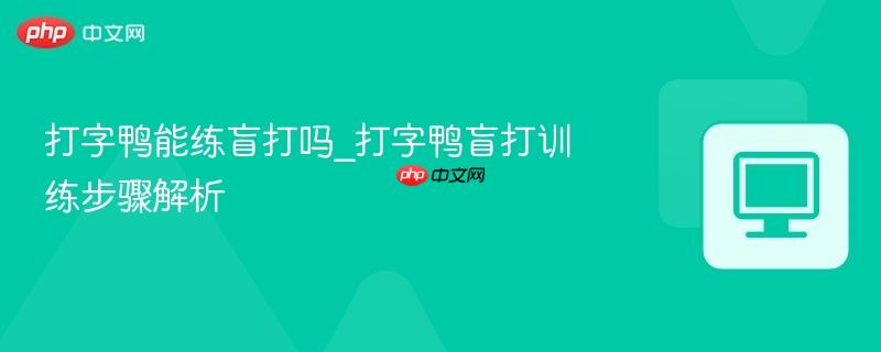 打字鸭能练盲打吗_打字鸭盲打训练步骤解析  第1张