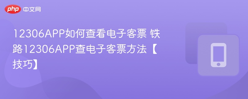 12306APP如何查看电子客票 铁路12306APP查电子客票方法【技巧】  第1张