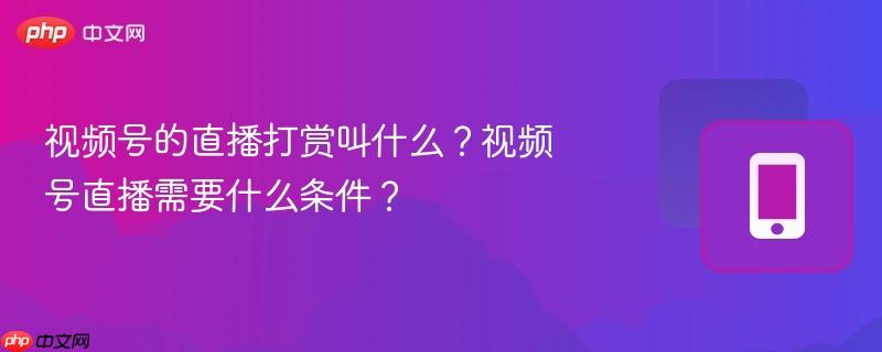 视频号的直播打赏叫什么？视频号直播需要什么条件？  第1张