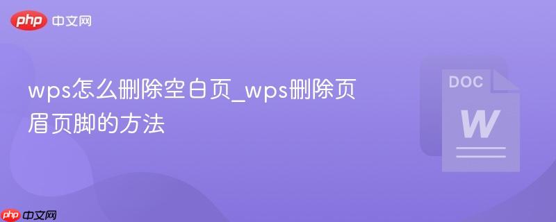 wps怎么删除空白页_wps删除页眉页脚的方法  第1张